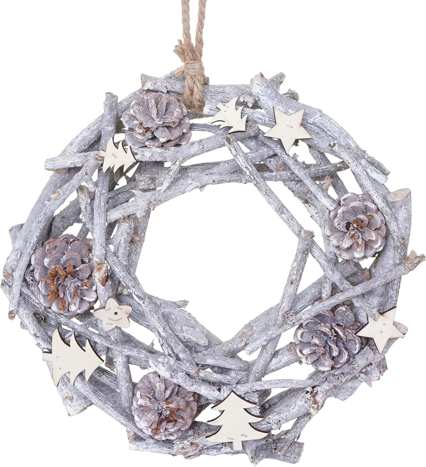 Türkranz ø 34cm Herbst/Winter - Handgebundener Kranz Mit Zapfen & Beeren