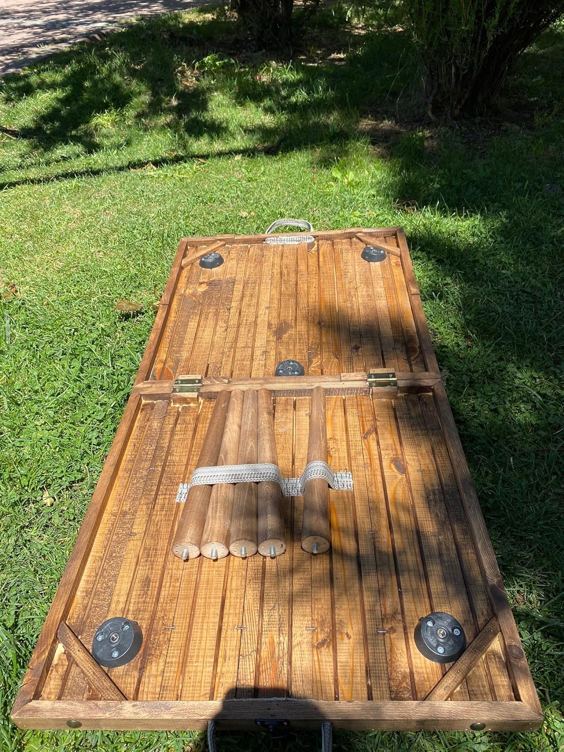 Portable Lightweight Wooden Folding Table, Durable Compact Folding Table for Outdoor Camping and Picnics,