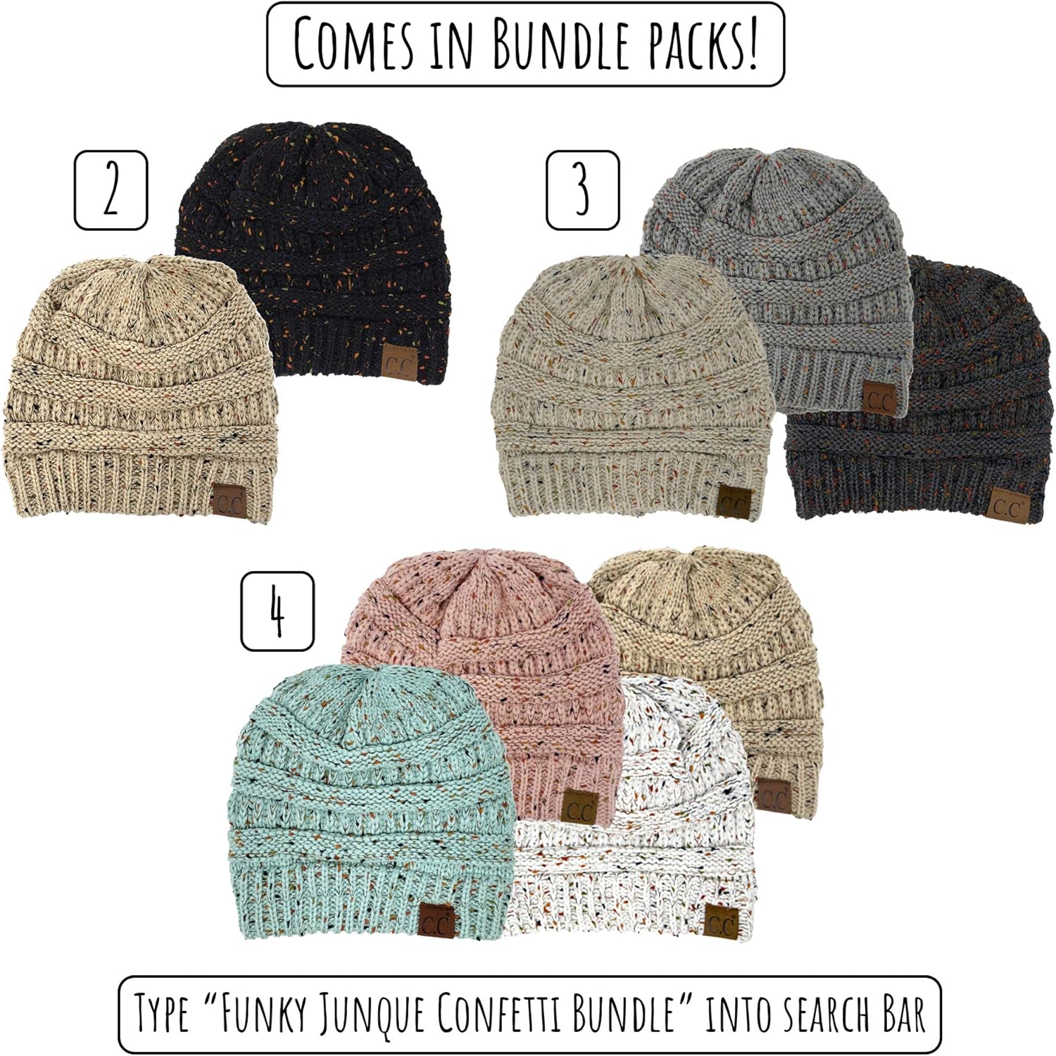 Funky Junque Confetti Knit Beanie - Rust at  Women’s Clothing store