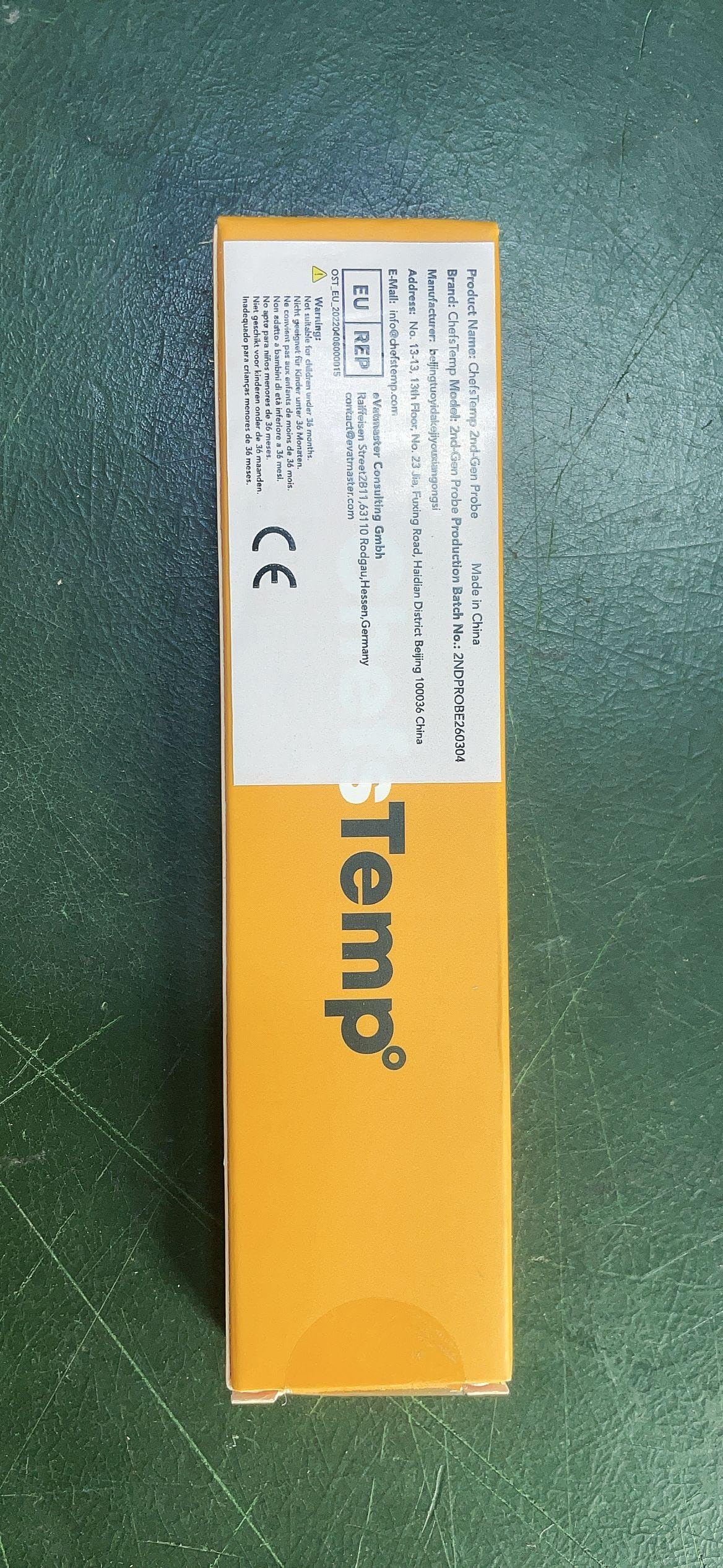 ChefsTemp ProTemp 2.ª Generación Inalámbrico Medidor de Temperatura de Carne - Aguja ultrafina (4,55 mm) con 6 sensores - 530°C Resistente al calor e IP68 Impermeable - Solo para ProTemp S1 / 2 Plus