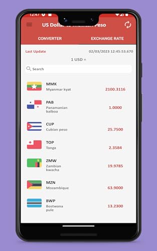 US Dollar to Mexican Peso To see the Exchange rate on your Phone and Tablet