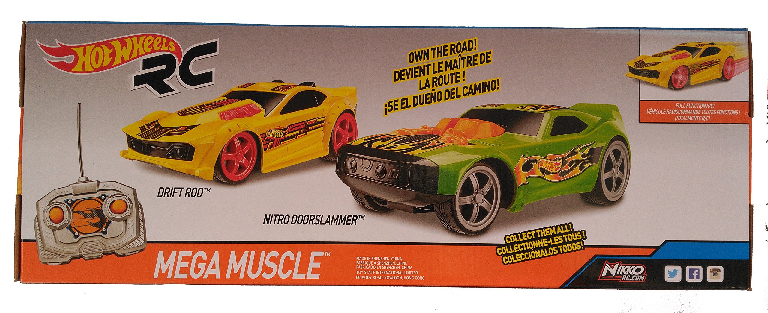 Hot Wheels - Samochód radiowy R/C FF z 2 silnikami: 2 Asstd cytrynowy