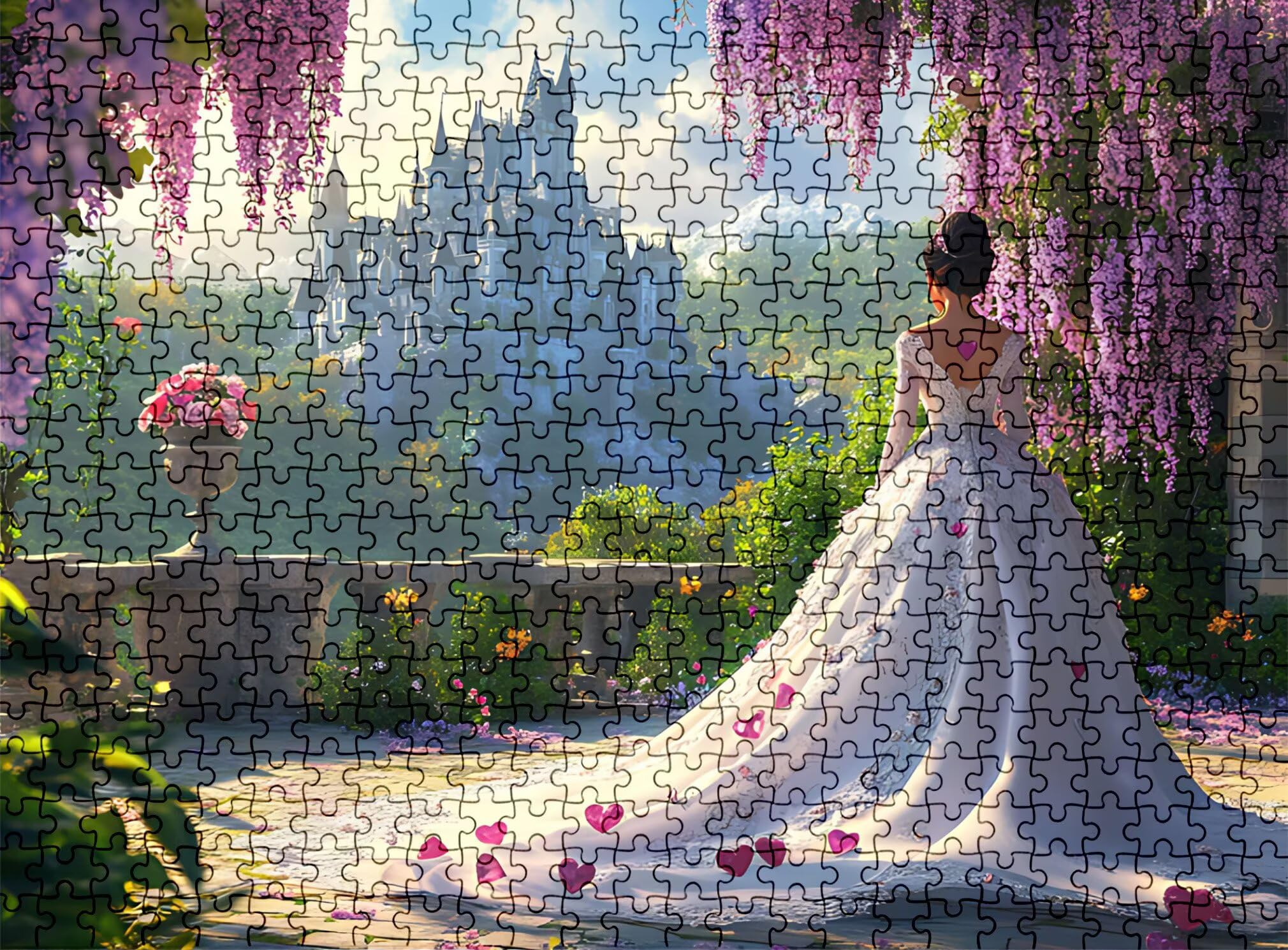 Belleza Palacio Puzzle 5000 Piezas Adultos, Rompecabezas con Letras en la Parte Posterior - Piezas Que Encajan Perfectamente, Reto de Concentración, Regalo para Mujer y Decor, 156.5 x 105.5 cm w0-575