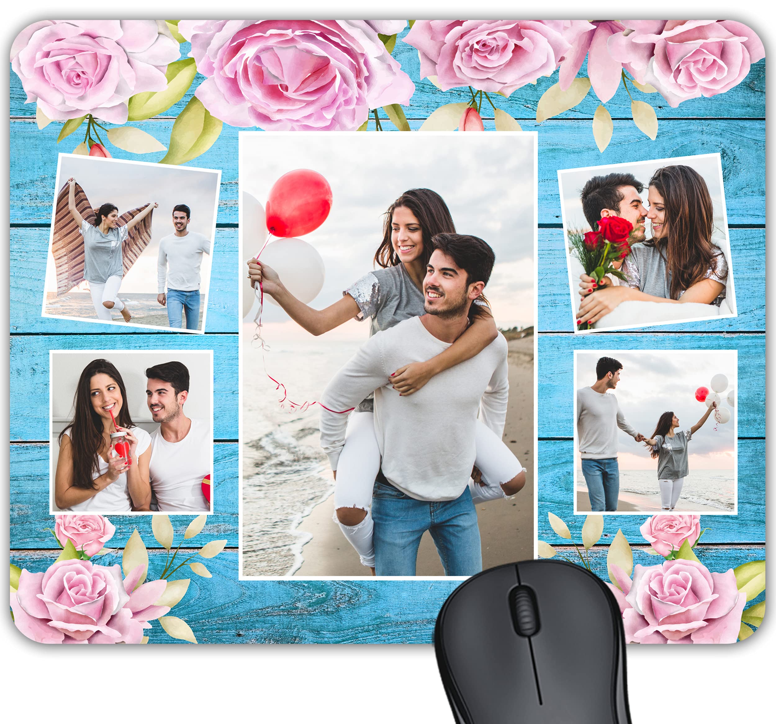 Cus2mize Personalized Mouse Pad with Picture Photo Text, Customized Mousepad, Gaming Mousepad, Personalised Mouse pad, personalized mouse mat, gaming mouse mat, Collage Mouse pad, 0792679604718