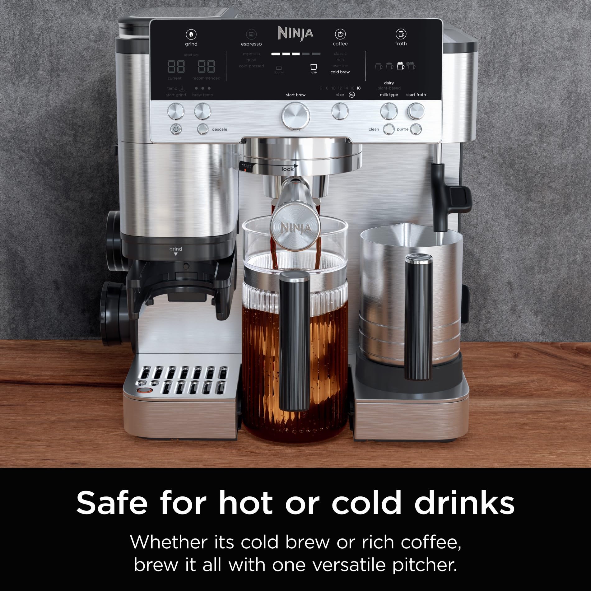 Amazon.com: Ninja Luxe Café 28 oz. Shareable Pitcher, for Espresso
