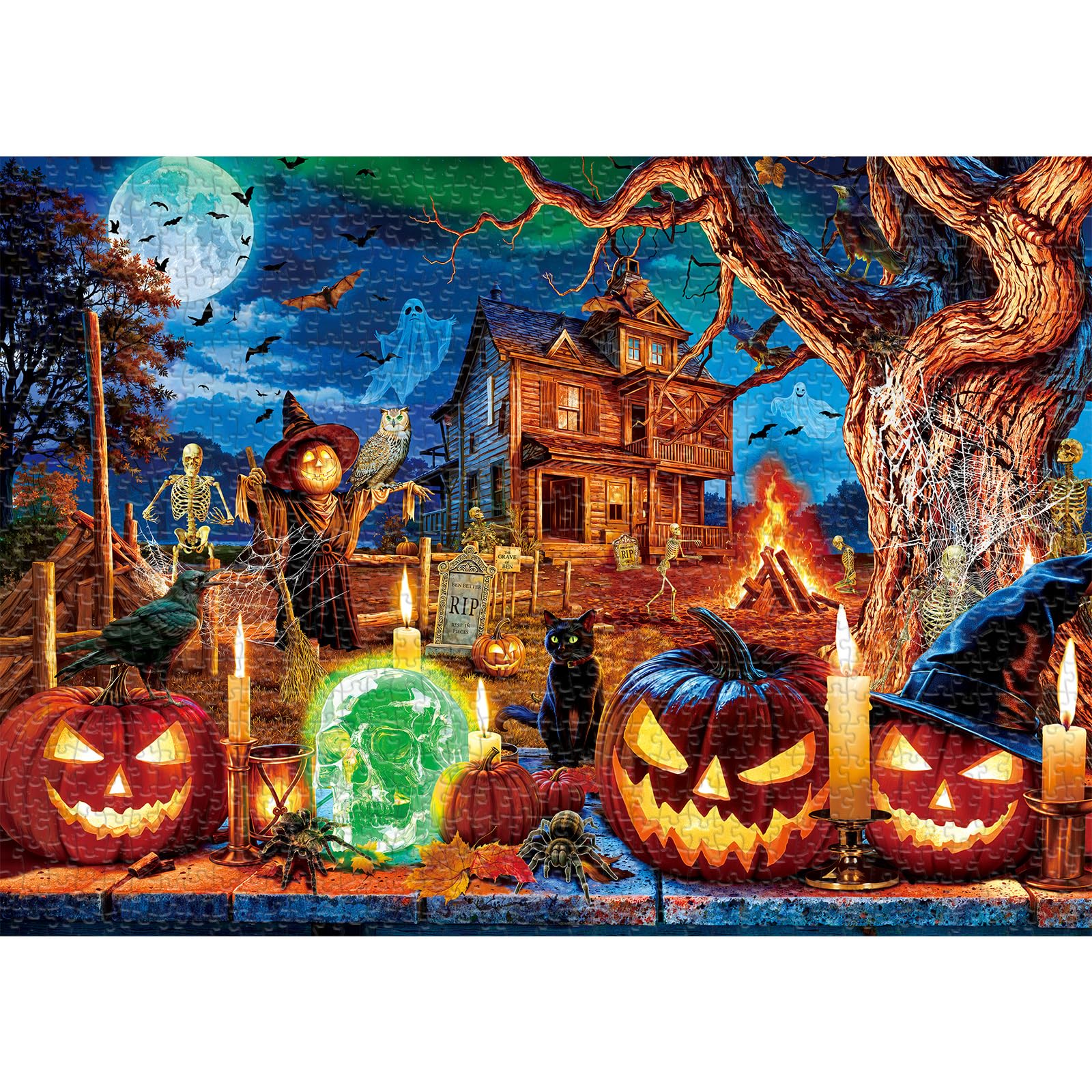 Amazon.com: Sutinban Halloween Puzzle 1000 Pieces for Adults 