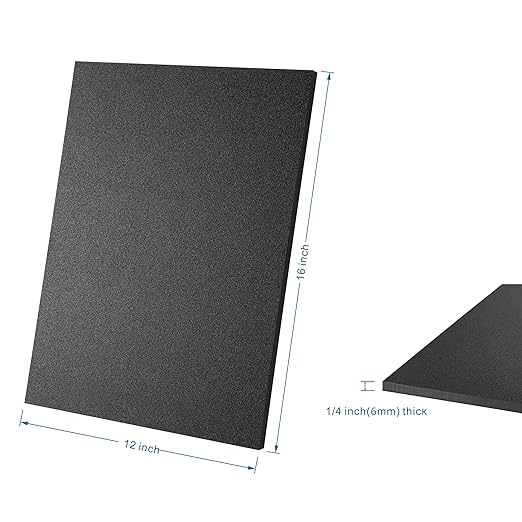 Lámina ABS Negra 12x16x0.24in (2 Unidades) para Manualidades miniatura 4