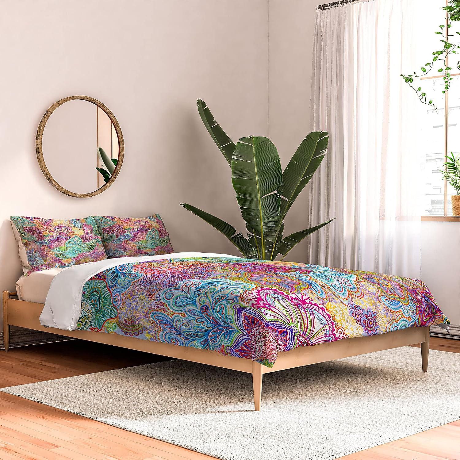 Deny Designs 2021 Cotton Comforter, Queen, Stephanie Corfee Flourish Allover