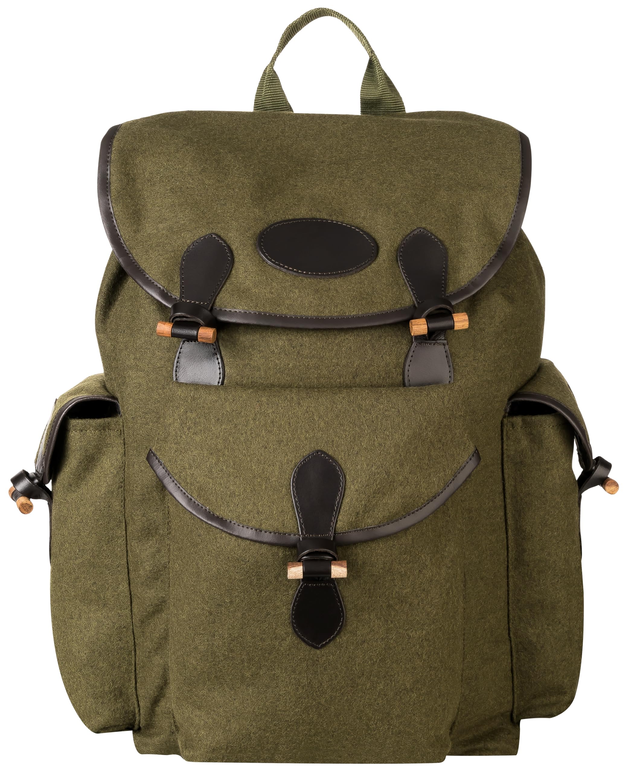 K & S Lodenrucksack Jagd mit Sitzkissen Jagdrucksack Rucksack Loden Wandern Trekking Outdoor mit Schweißeinlage Grün 30L