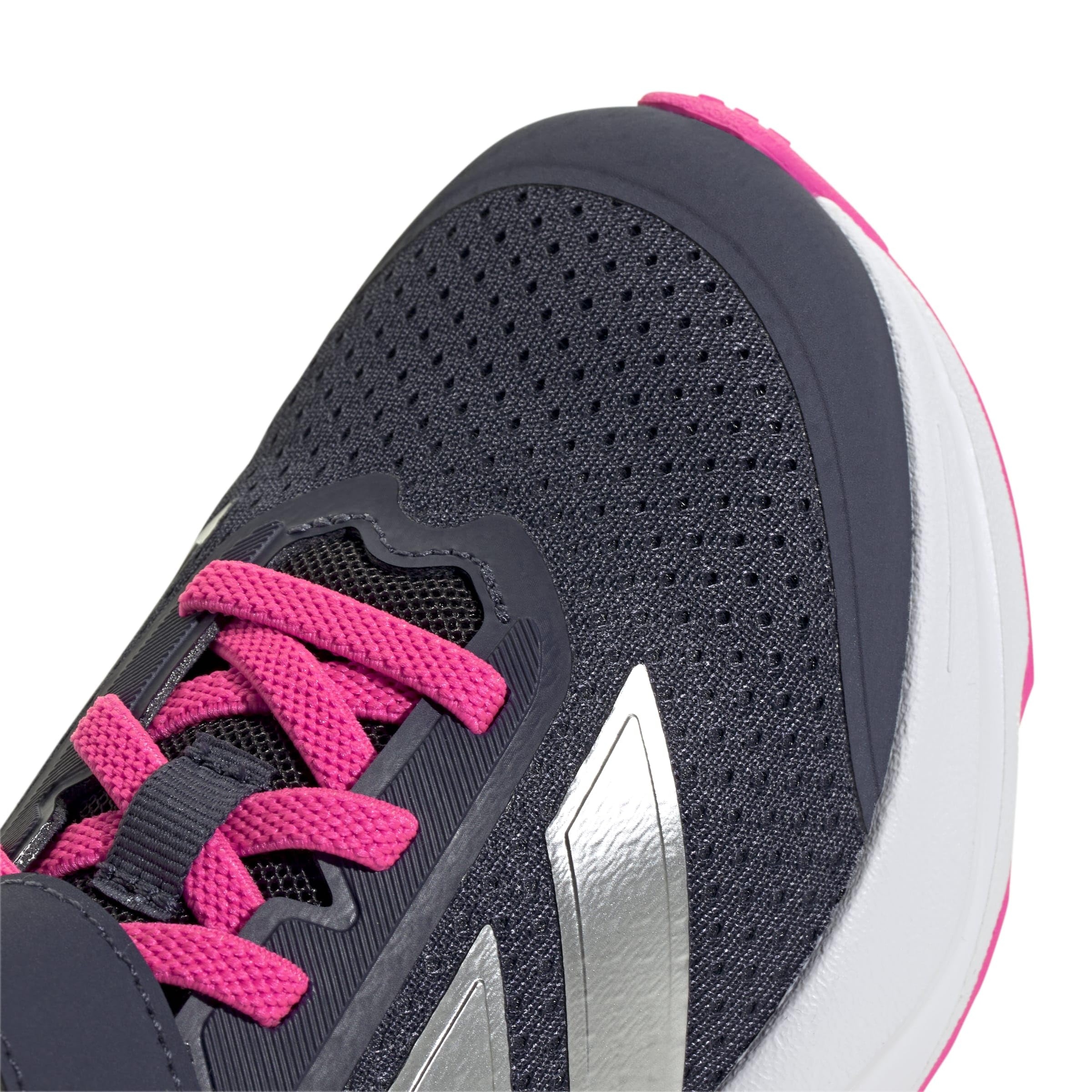adidas Mixte Enfant Duramo SL2 Hook and Loop Shoes Kids, Shadow Navy/Silver met./Lucid Pink, 28 EU