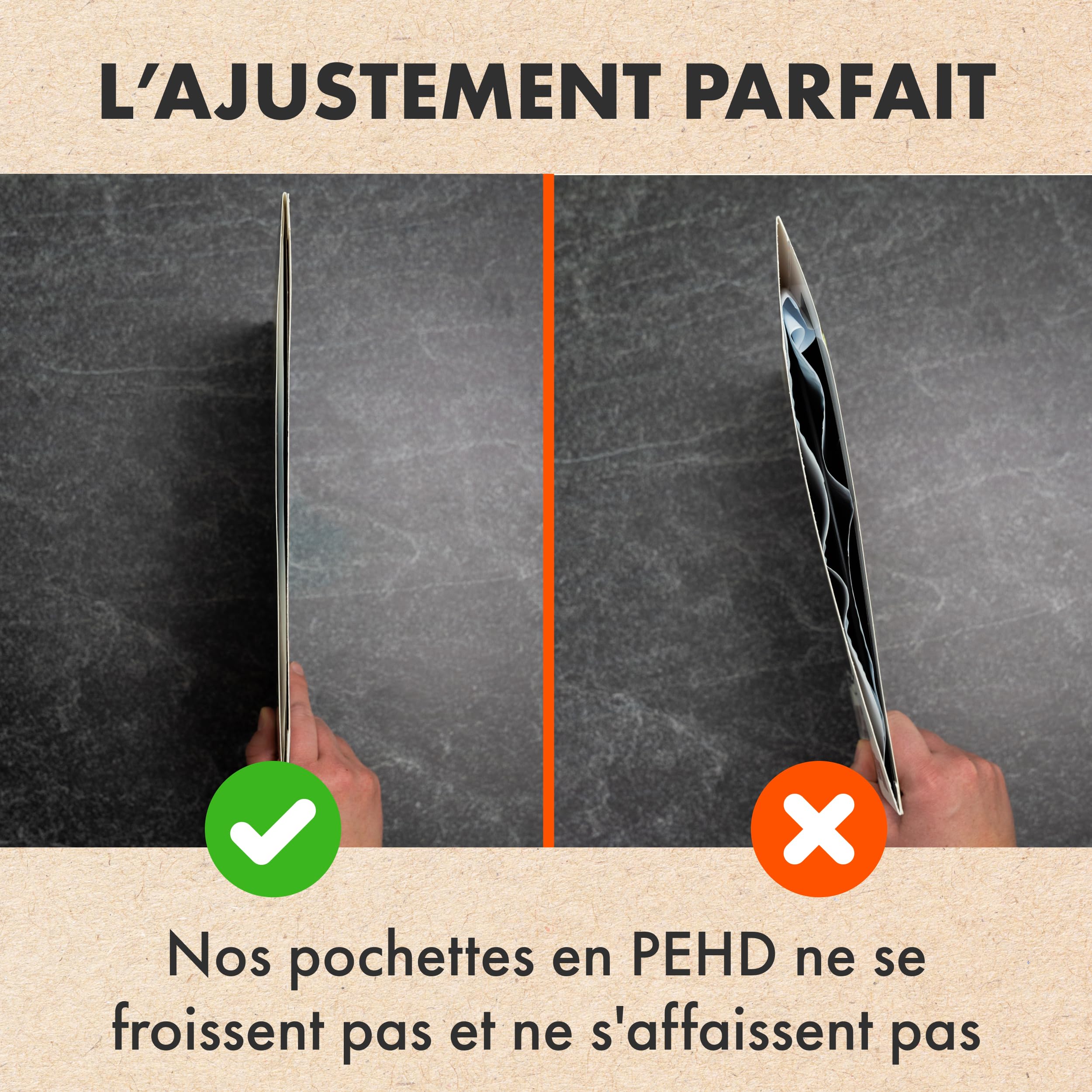 SPINCARE 100x Pochettes Protection Antistatique Intérieures Vinyle 33 Tours LP | Audiophile 33t 12" Qualité D'archivage Triple Couche Pochette | pour Remplacer Les Poches en Papier Et en Carton