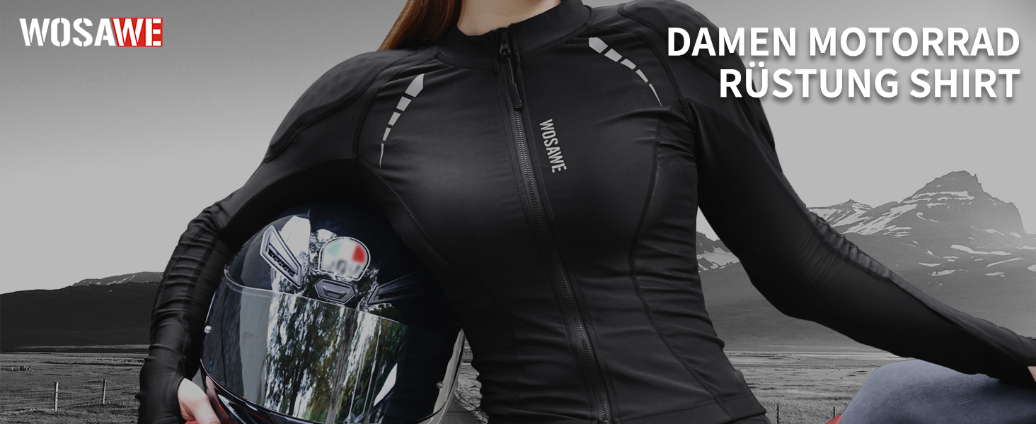 Jacke Damen Sommer WOSAWE Mesh-Motorradjacke Damen – Leicht