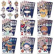 4th of July Outfits for Women - 24Pcs Patriotic Stickers, Make-a-face Stickers,Fourth of July Decorations Accessories Party Favors Supplies for Memorial Day Classroom DIY Crafts Party Decorations