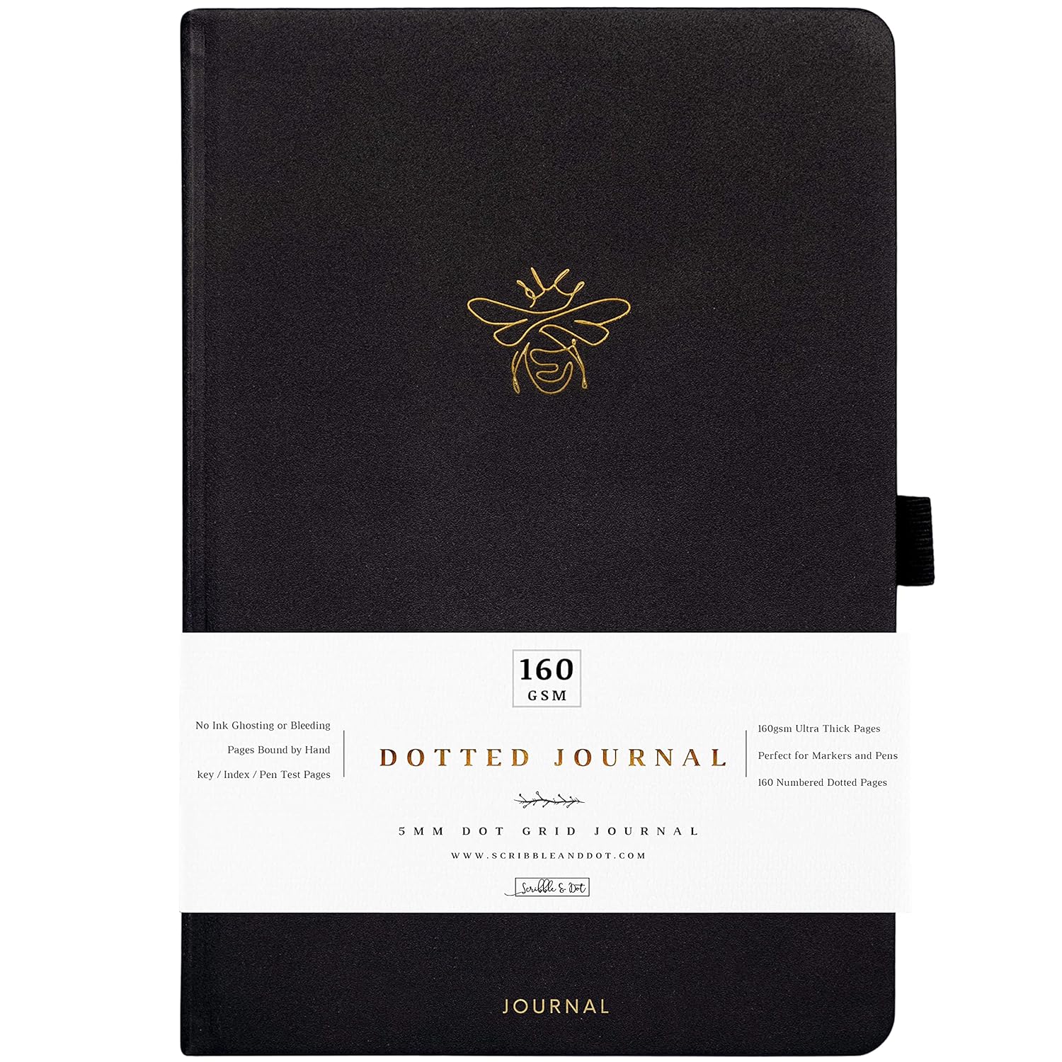 Scribble & Dot Bullet Dotted Journal Gold Bee Edition A5 Ultra Thick 160gsm Paper Scribble & Dot Bullet Dotted Journal Gold Bee Edition A5 Ultra Thick 160gsm Paper