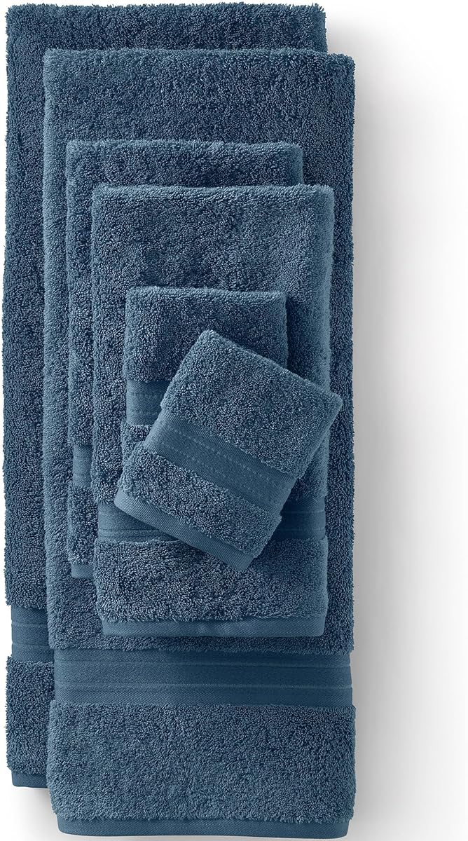Lands' End Supima Towel Bering Sea Blue 6 Piece Towel Set
