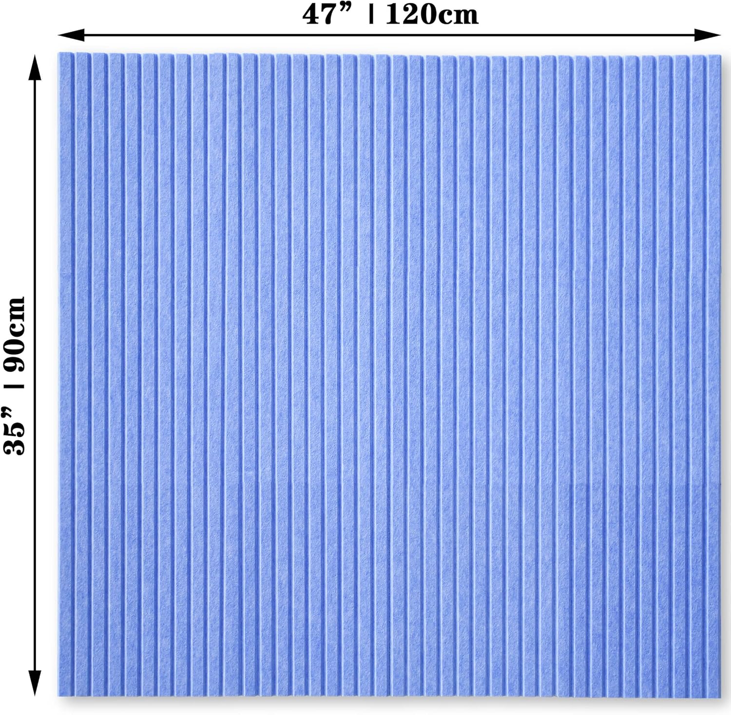 YOUDEFUL Large Cork Board Alternative-12 Pcs Self-Adhesive Felt Bulletin Board Tiles, Felt Pin Board Cork Board Tiles for Home Office Wall Decor, Tack Board 47"x35" (Light Blue