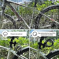Vista 6 de Candado de bicicleta, [4 pies/3.9 ft] Diyife - Candados de cable para bicicleta con 2 llaves, resistente a la intemperie, cable de seguridad