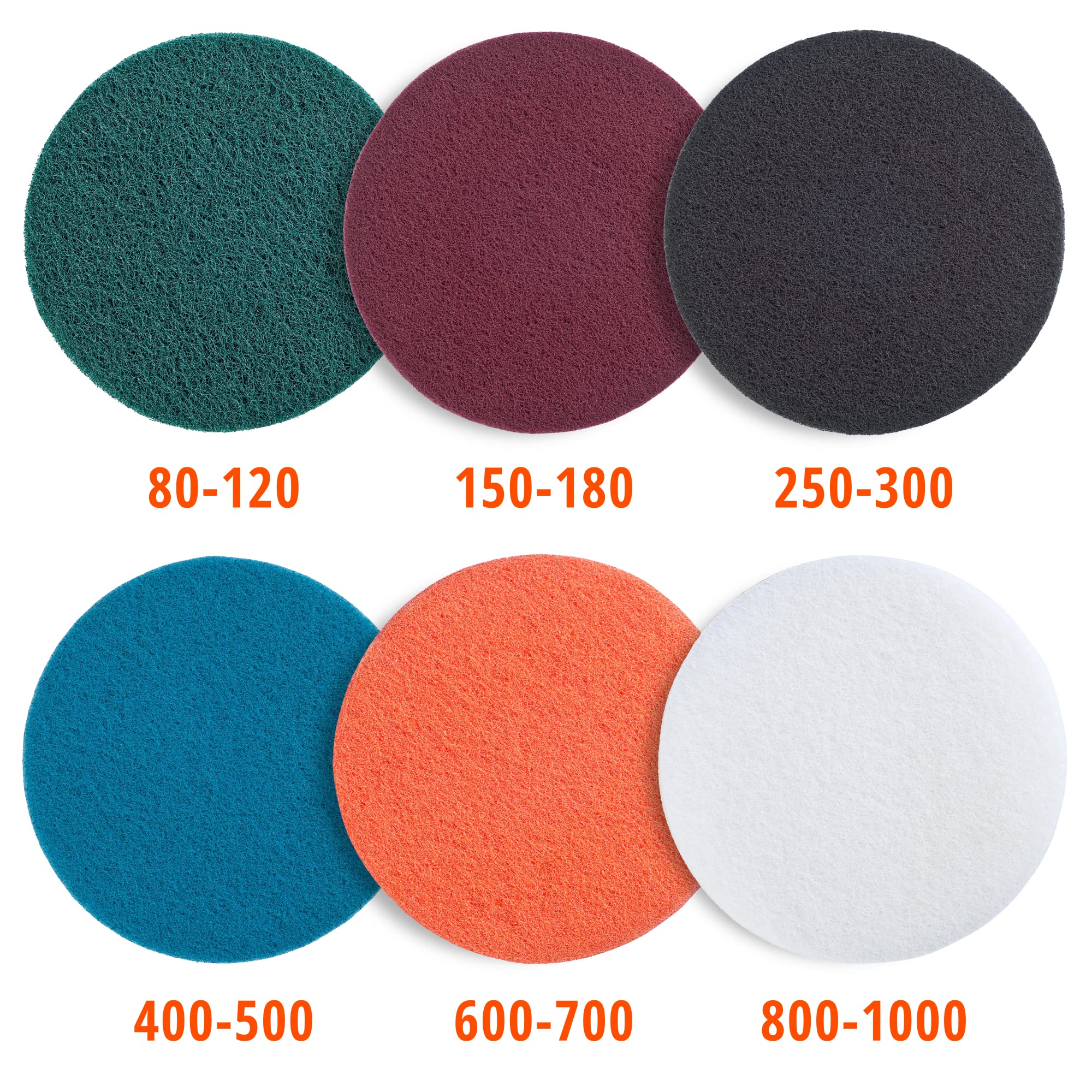GZKTY Lot De 4 Tampons Abrasifs 150 Mm Grain P80-100 – Idéal Pour Vaisselle, Évier, Cuisine & BBQ