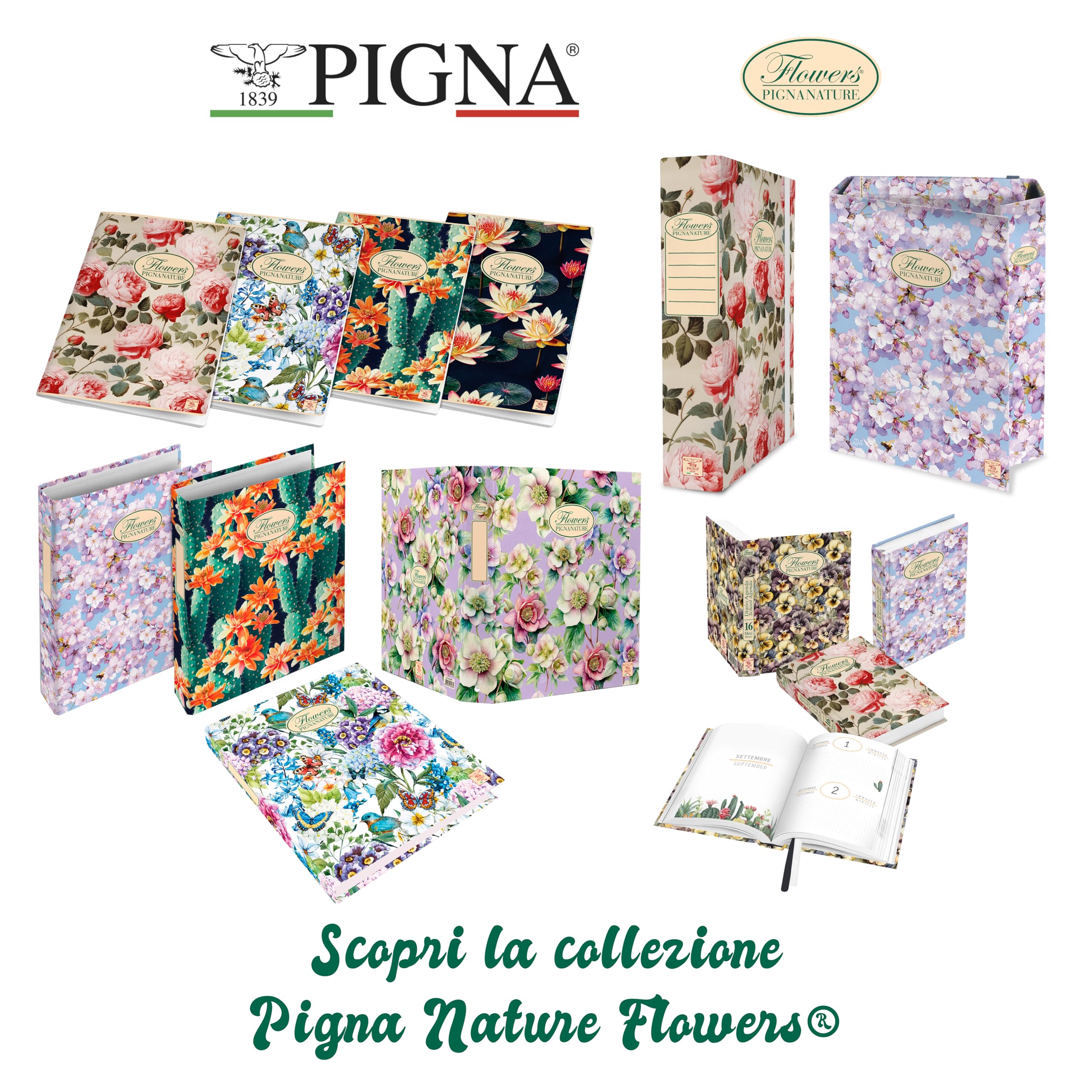 Szyszka, organizer na biurko z szufladą, uchwyt na notatki Nature Flowers, elegancki kwiatowy wzór, idealny na biurko, kompaktowy organizer, beżowe tło, opakowanie 1 sztuka