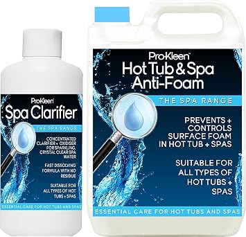 Pro-Kleen Spa Clarifier 1 Litre Plus 5 Litres Hot Tub and Spa Anti Foam