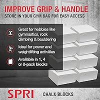 Vista 6 de SPRI Chalk Block & Chalk Ball for Gymnastics, Rock Climbing, Bouldering, Rings, Weightlifting, Pool Billiards