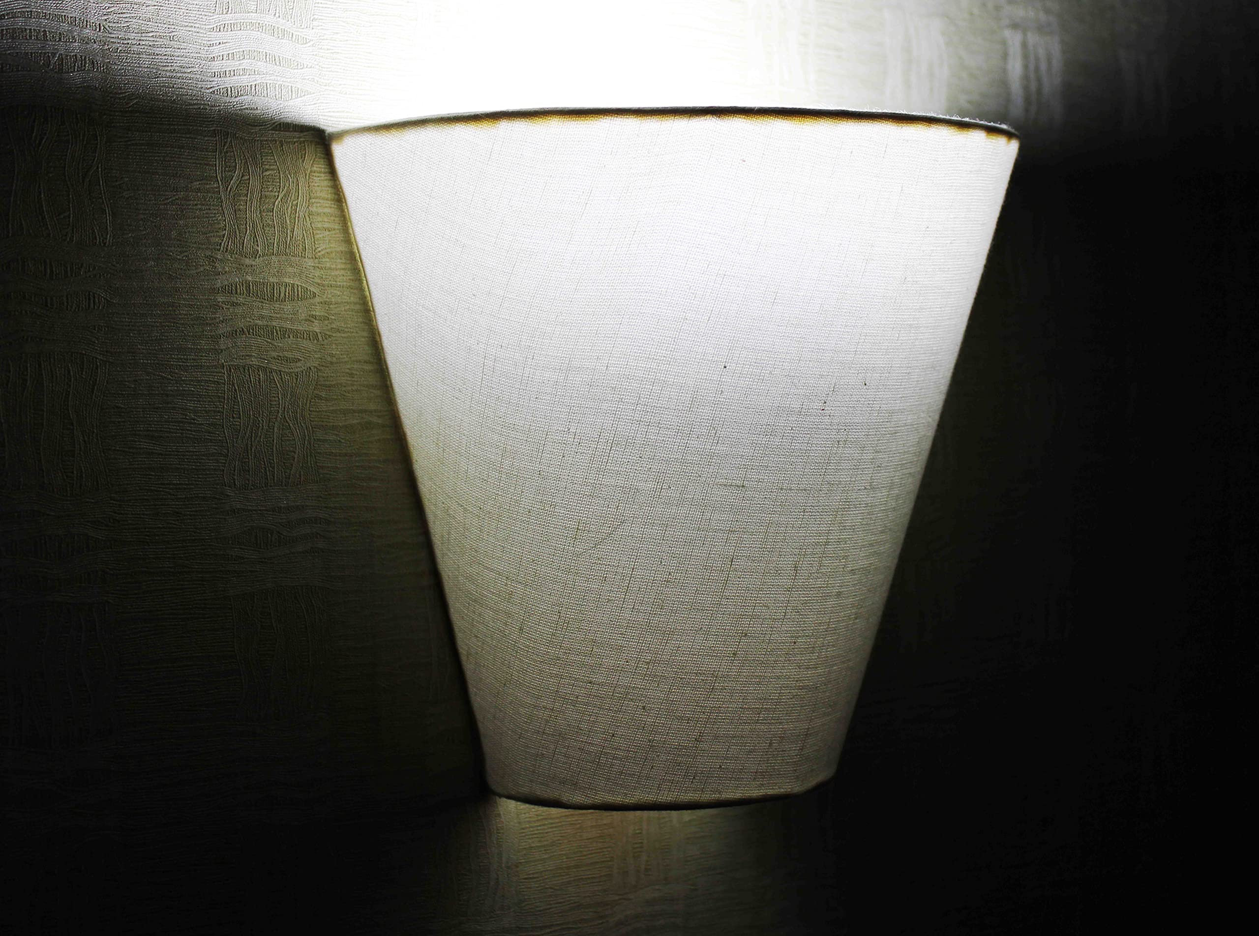 SKY DECOR Handicraft Jute Conical Wall Lamp Shade Pendant Lighting | Fabric Shade | Hanging Light Fixture | Holder and Wire Plug-in Wall Sconce Lighting | On/ Off Switch | Wall Mounted Lamps | Pack of 1 | COLOUR WHITE (B0BV36TKM4) Amazon Price History, Amazon Price Tracker
