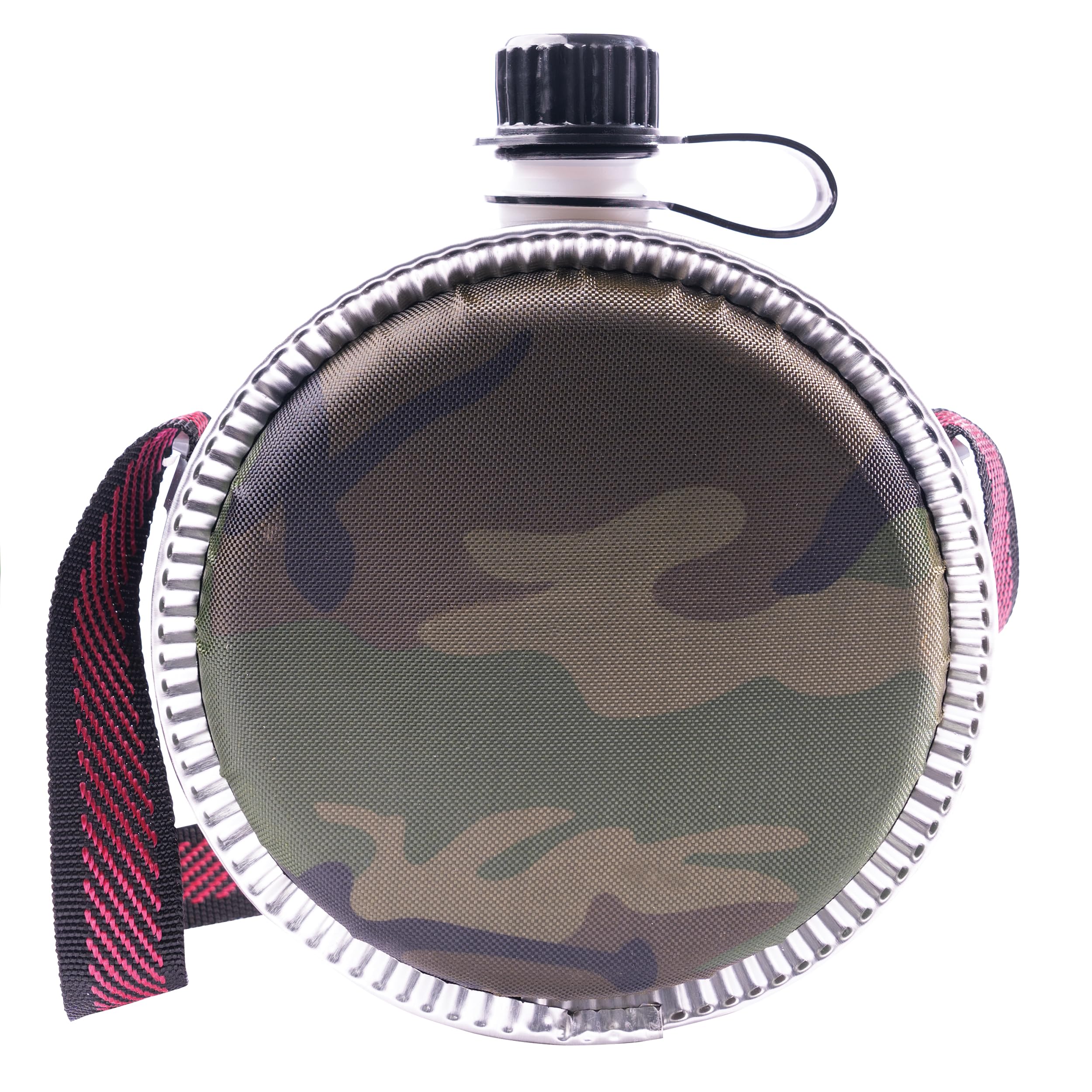 Rothco Woodland Camo Mini Desert Canteen – Outdoor Water Hydration – 25 OZ Capacity