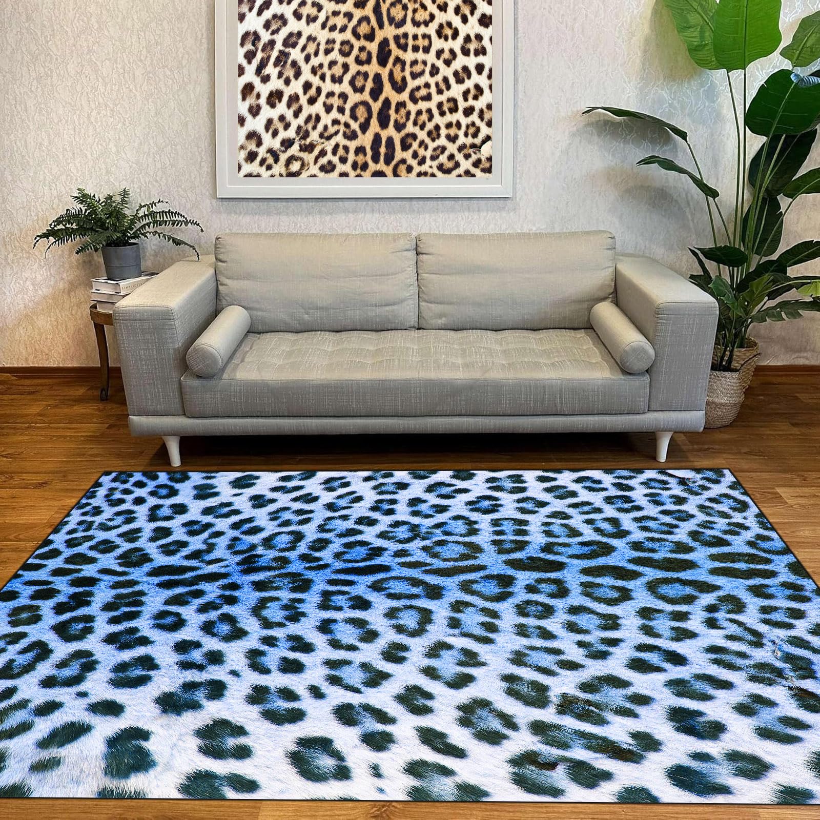 Tapis déco moderne léopard pour réchauffer un sol froid