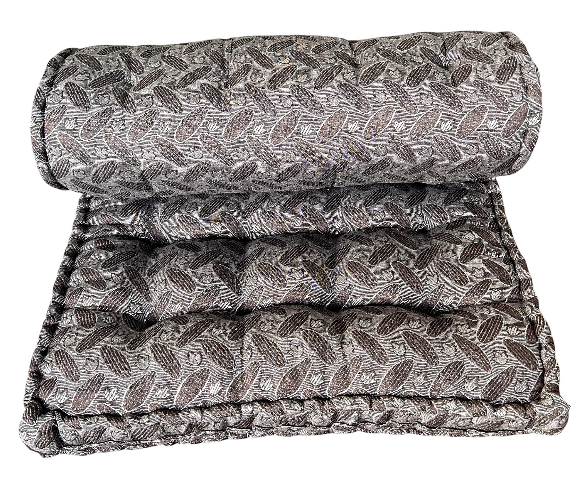 H B Msala Gadda Medium Firm Soft Cotton Quilt Mattress, Rectangle Type, Black Hosiery Cotton (Premium Shine Grey Box, 2.5 x 6 Feet (30 x 72 Inches Or 75 x 180 cm))