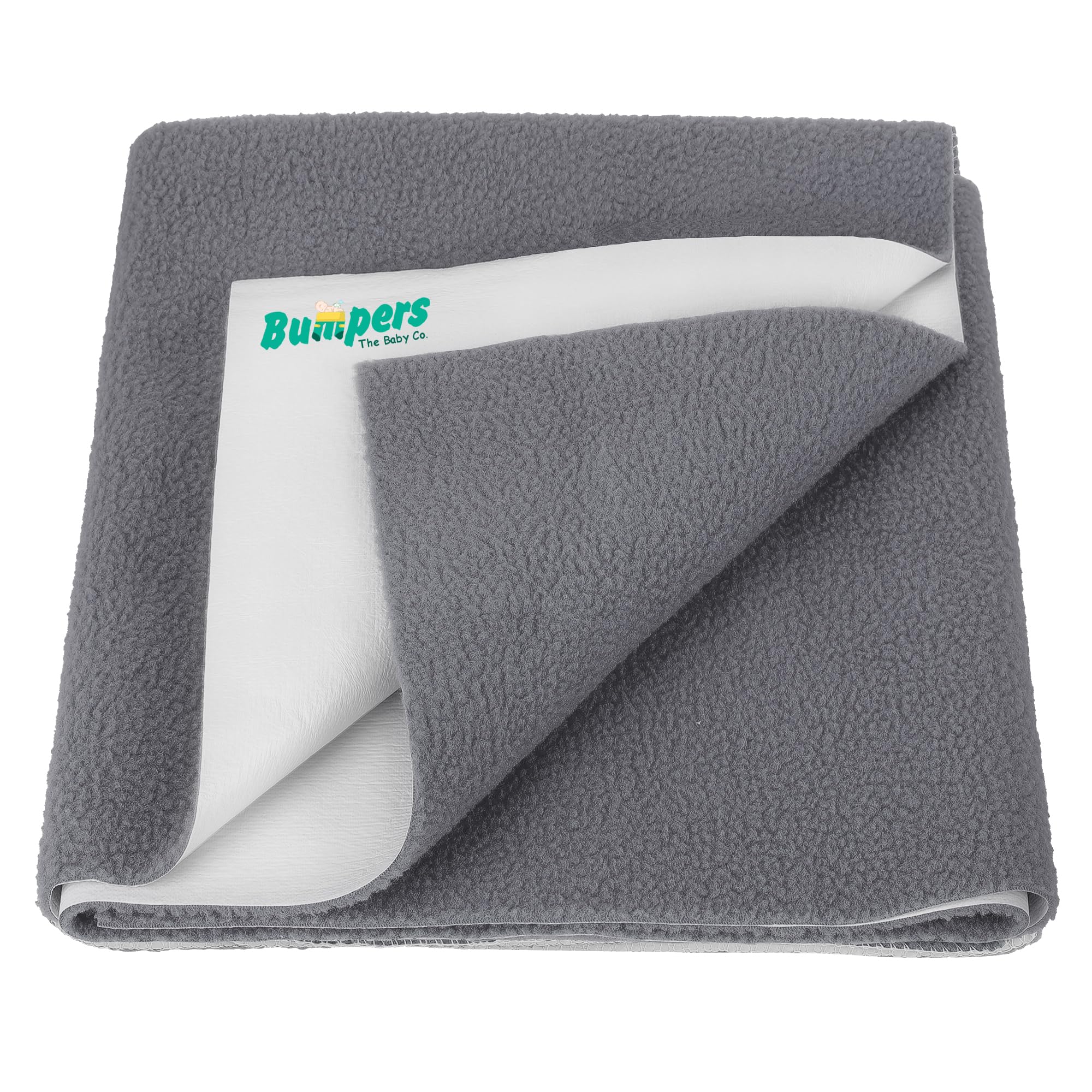 Bumpers Waterproof Quick Dry Sheet for Baby| Bed Pad Extra Absorbent Washable Matress Protector| Baby Bed Protector Sheet for Toddler Children (Grey, Large (140x100 cm))-image-21