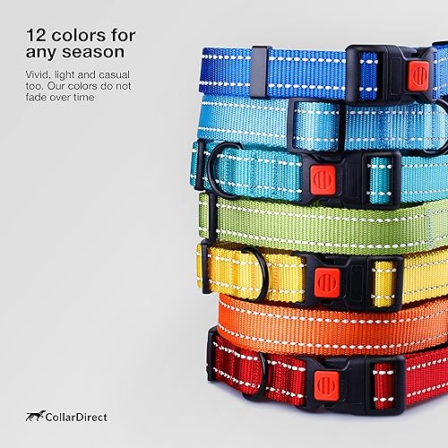 Miniatura 5 de CollarDirect - Collar de seguridad reflejante para perro, con hebilla ajustable de nailon, para perros pequeños, medianos, grandes, en color rosa,