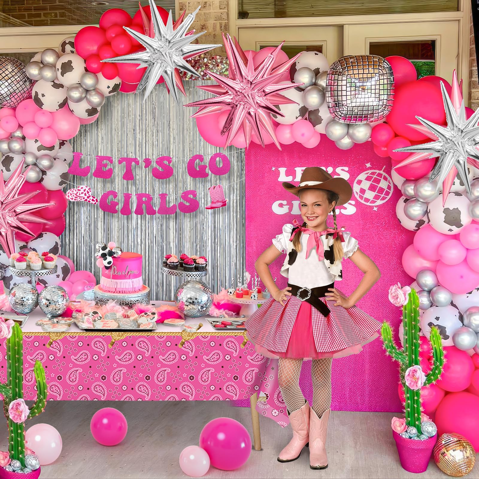 Cowgirl Birthday Party Supplies Kit 131-Piece Cowgirl Birthday Party