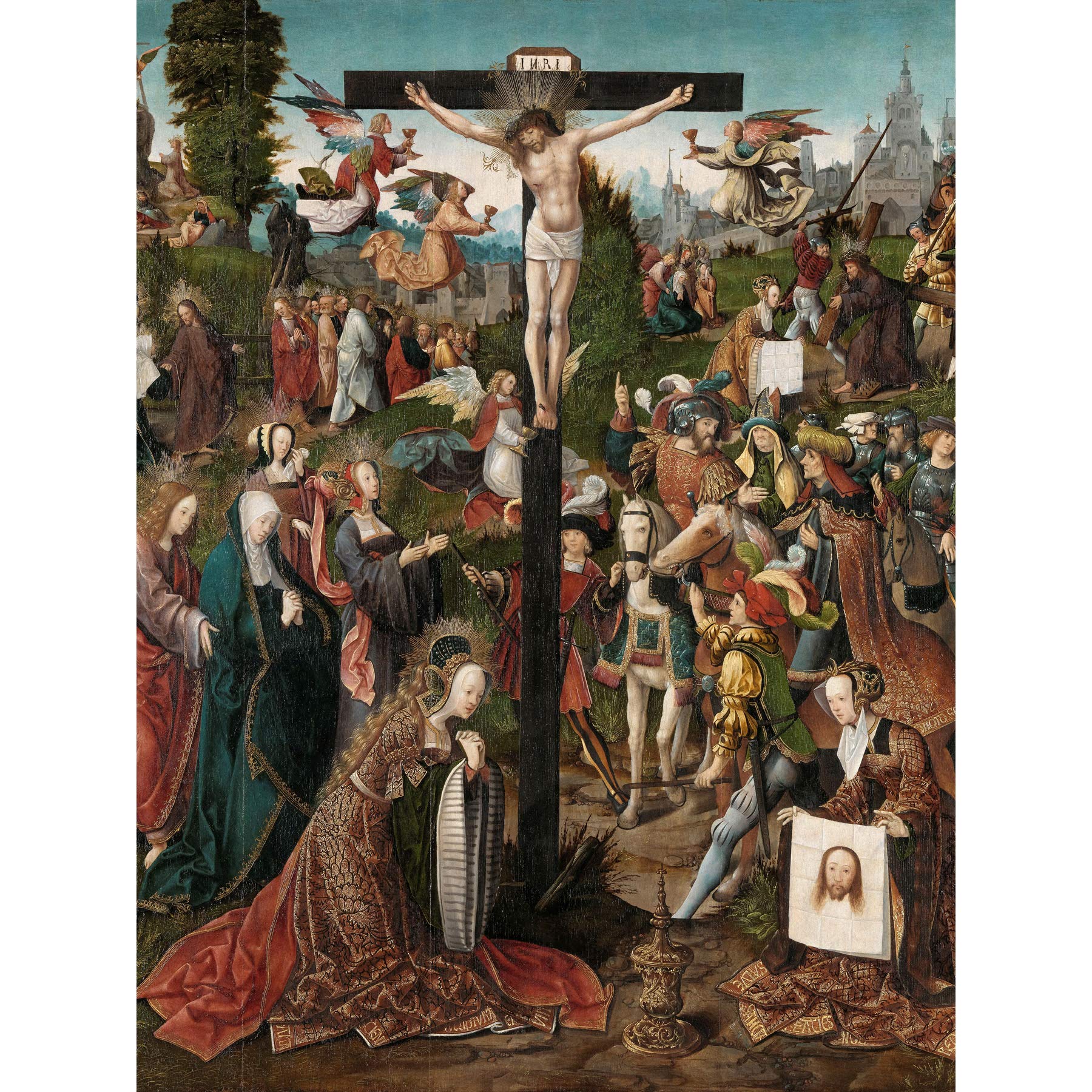 Van Oostsanen The Crucifixion Painting Large Wall Art Poster Print Thick Paper 18X24 Inch