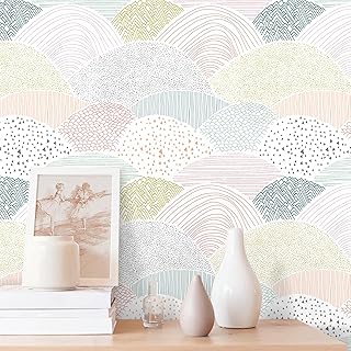 CiCiwind Peel and Stick Wallpaper Colorful Dot Contact Paper Boho Wall P...