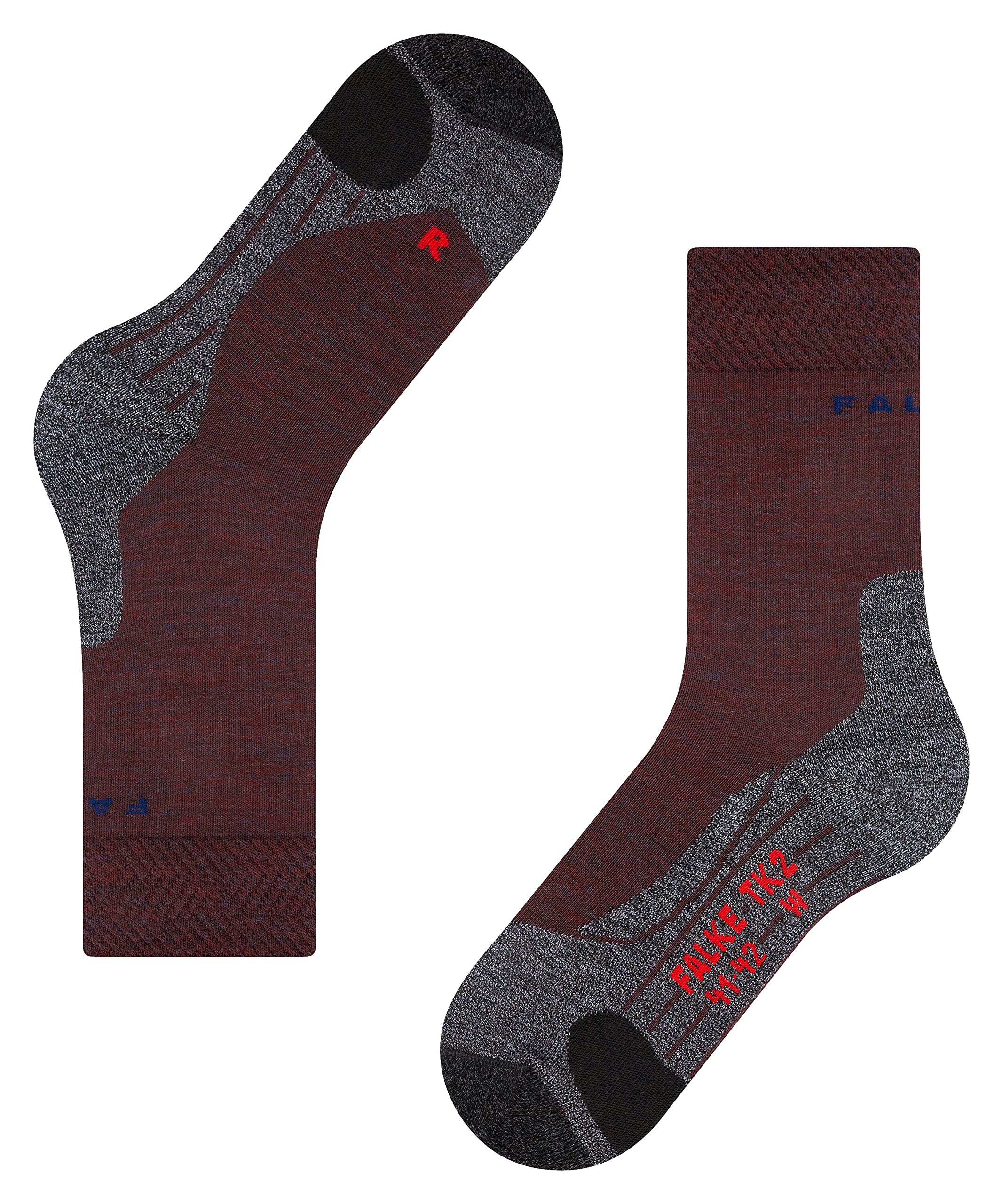 FALKE Damen Tk2 Explore Melange W So Wolle Funktionsmaterial Antiblasen Dick Wandersocken (1er Pack)