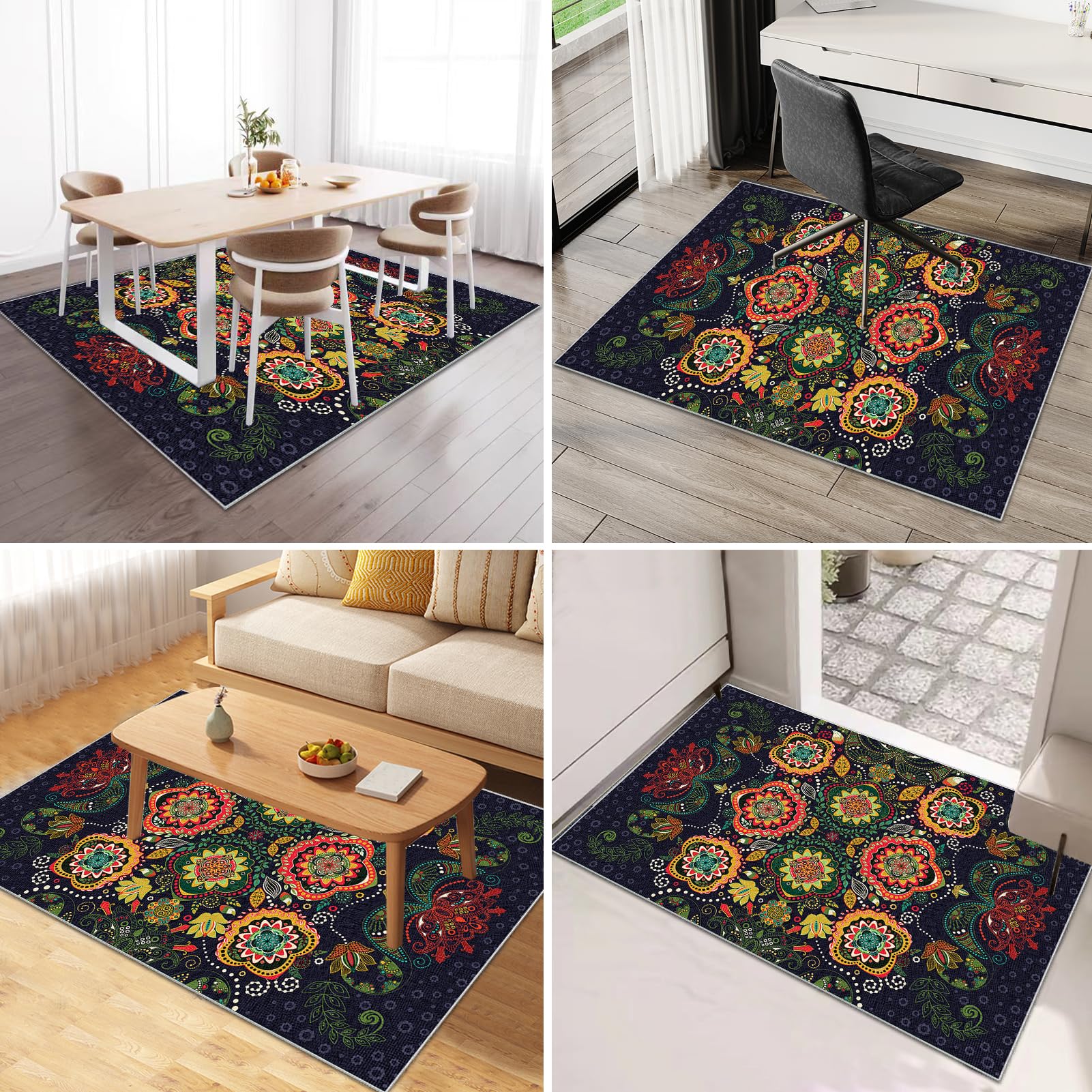 Alfombra Escritorio Suelo Antideslizante Alfombras para Silla de Gaming Oficina Protectora para Suelos Duros 90 x 160 cm Alfombras Sillas Ruedas Silla de Ordenador Protectors Suelo Silla Ruedas