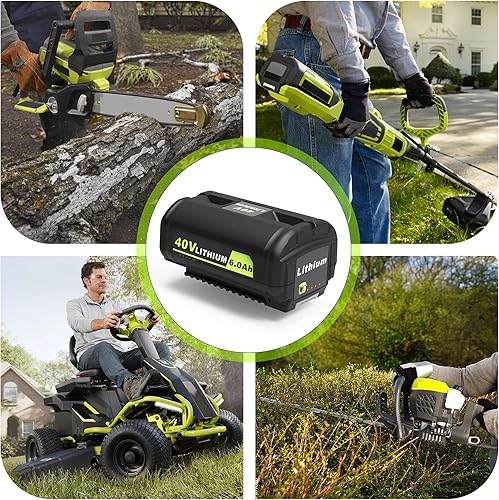 Miniatura 6 de Batería de repuesto de 40 V 6.0 Ah para Ryobi 4050A OP4040 OP40404 OP4030 OP4026 OP4050 OP4060A OP40201 OP40261 OP40401 OP40301 Baterías eléctricas