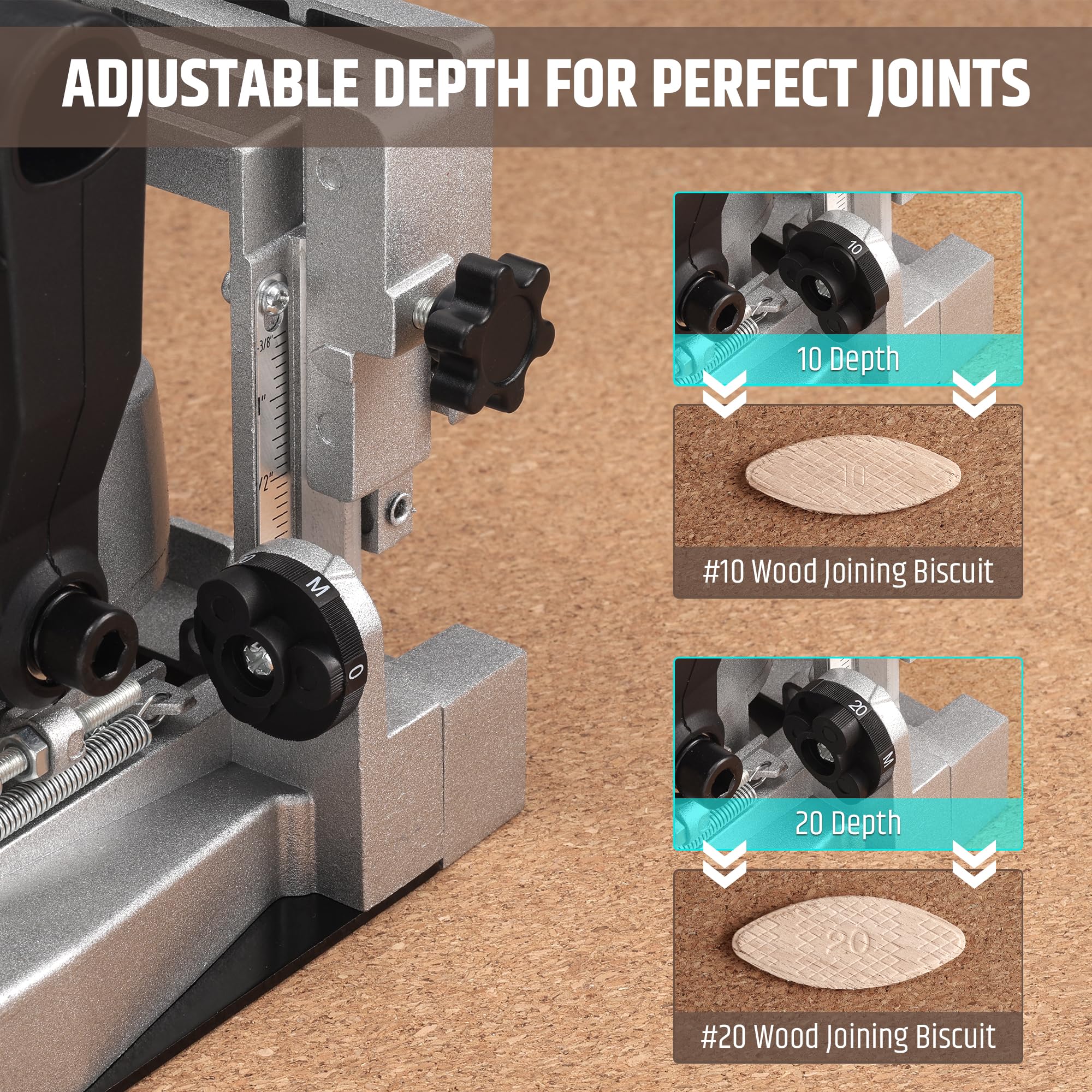 Biscuit Joiner Tool - 8.5 Amp Plate Joiner -6