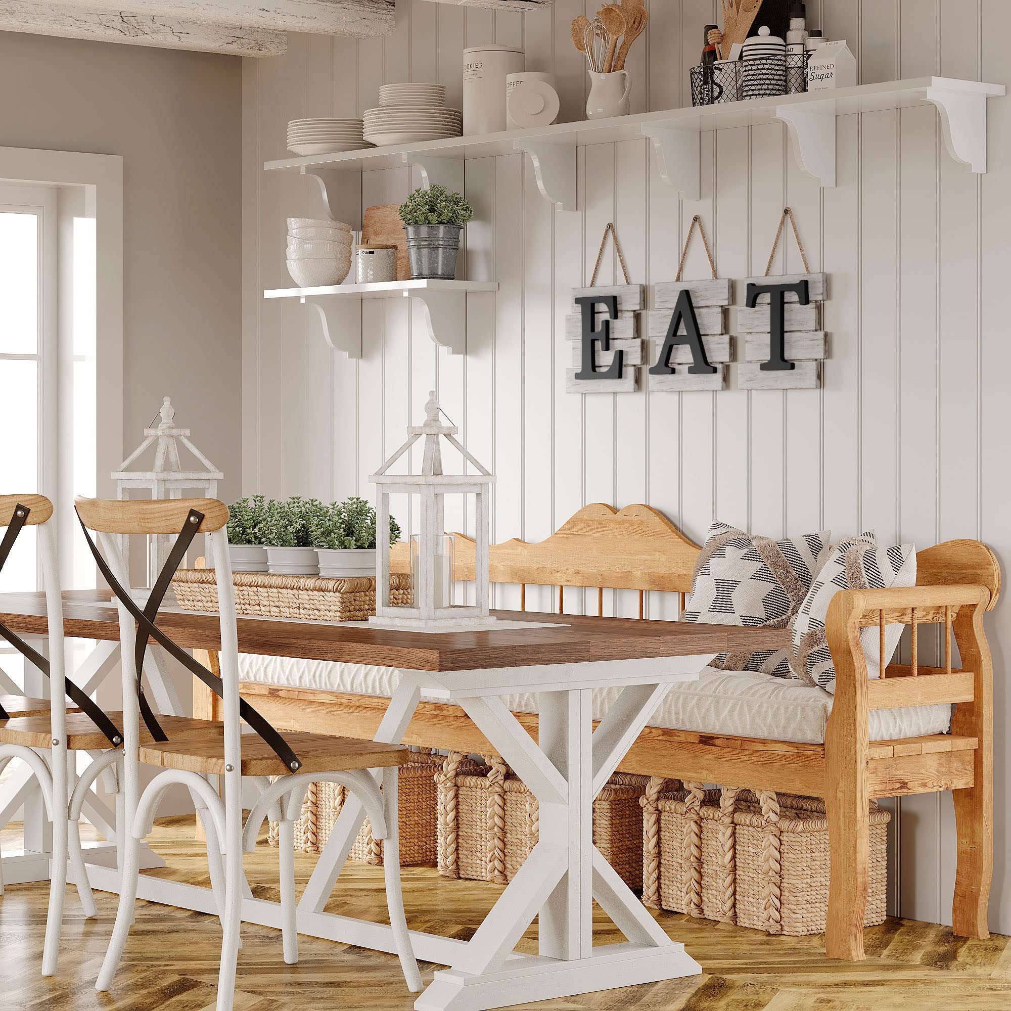 Buy Barnyard Designs Eat Sign Kitchen Wall Decor, Rustic Farmhouse Kitchen Decor and Accessories