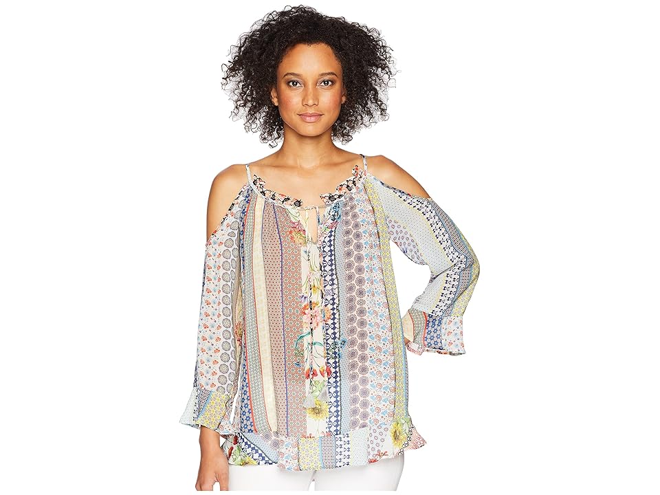 

Johnny Was Garden Cold Shoulder Top (Multi B) Women's Blouse
