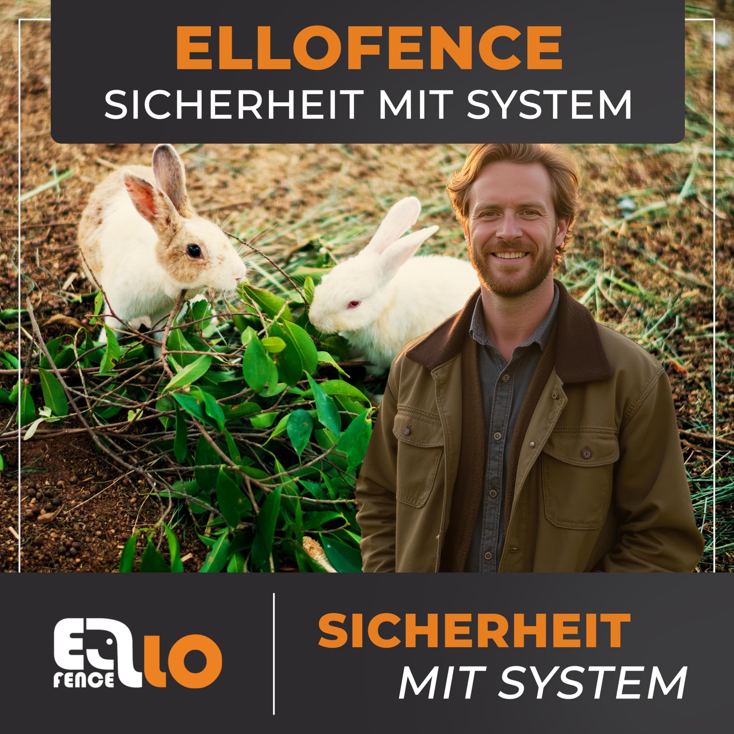 Weidezaun Kleintier Set - Robustes 230V Weidezaungerät, 25m elektrifizierbares Netz, Erdung & Zaunprüfer - Mobiles Komplettset für Hühner, Kaninchen &, Hunde