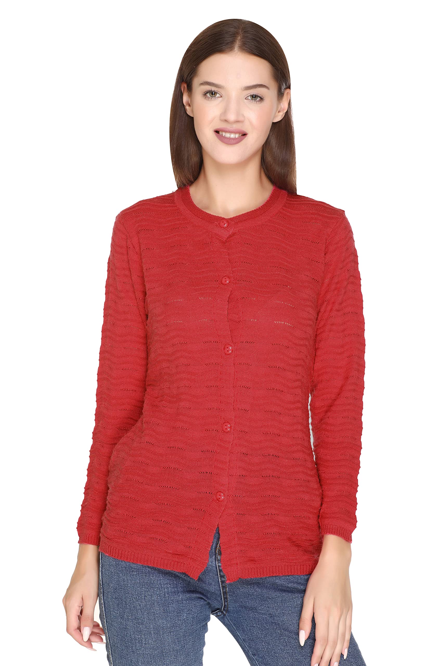 godfrey Ladies Winter Woolen Cardigans for Women with Pocket-picture-34