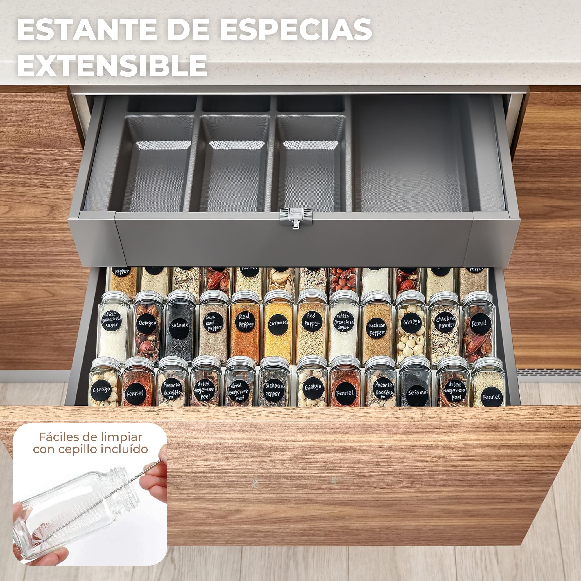 Organizador Especias Especiero Con Cajones Organizador Cajones