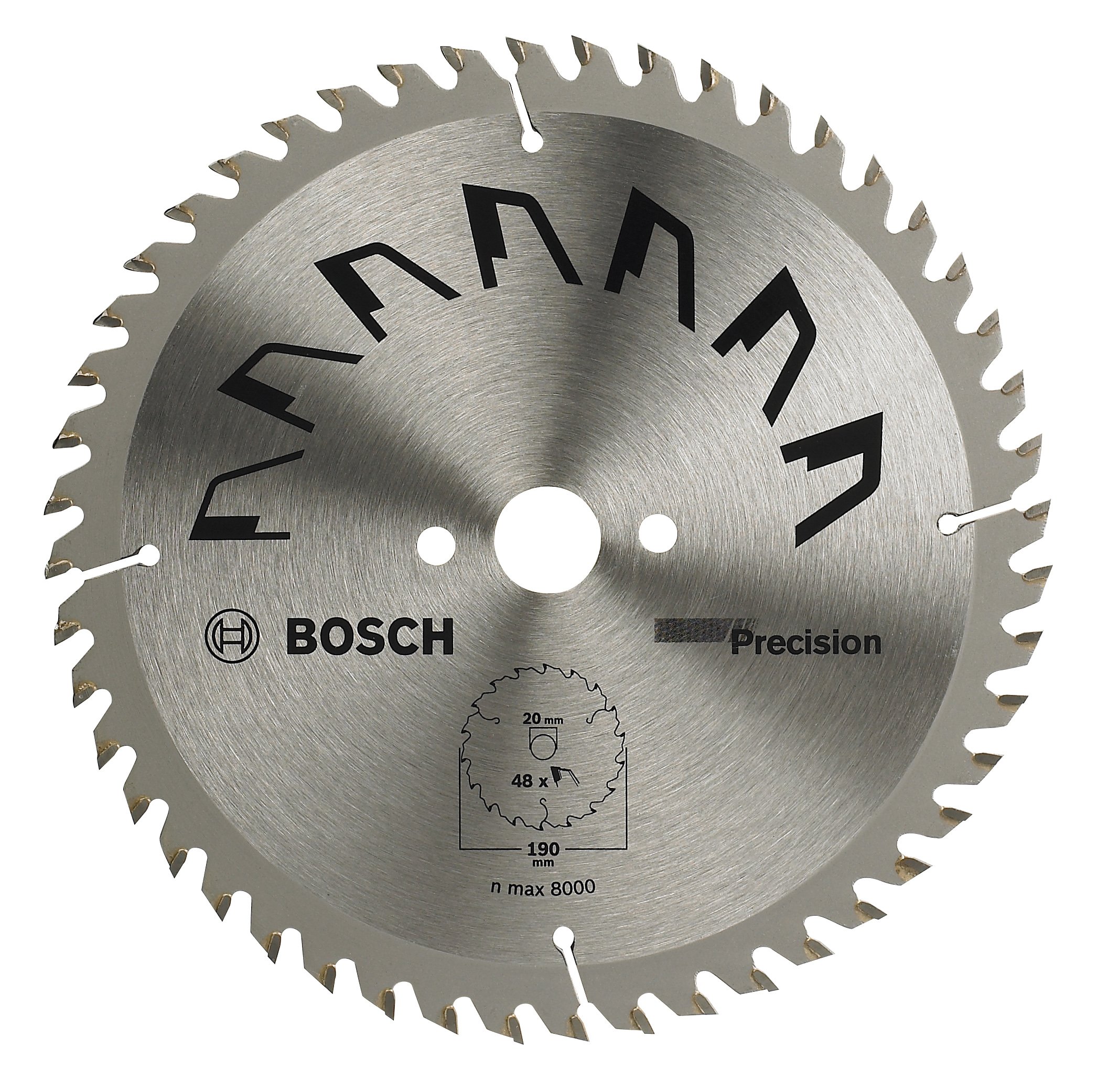 Bosch 1x Lama per Sega Circolare Precison (per Legno, Ø 315 x 3.2/2.2 x 30 mm, 48 Denti, ATB, Accessori Seghe Circolari)
