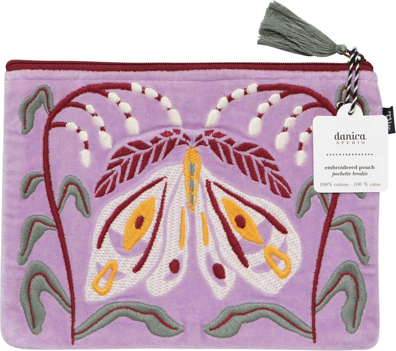 Danica Studio Embroidered Flat Pouch