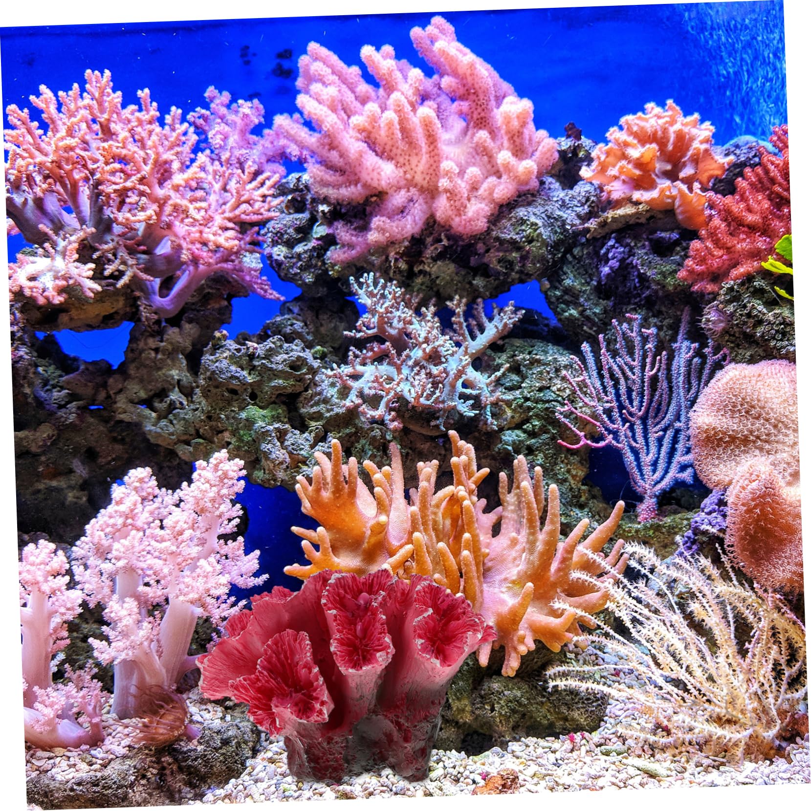 Simulated Aquarium Plants Fake Reef Fish Tank Decor Easy Cleaning Ideal Aquarium