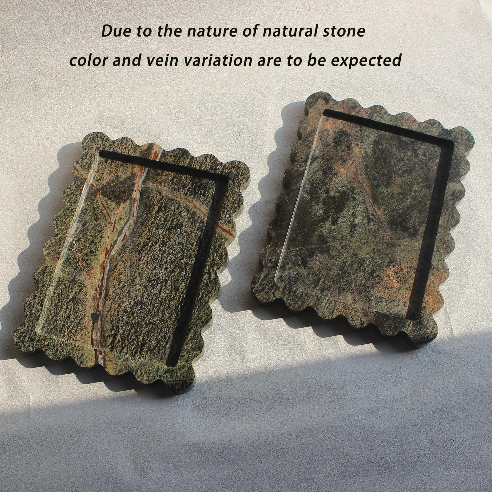 Natural Luxury Scalloped Marble Tray 27.5 * 20.5 - Image 2