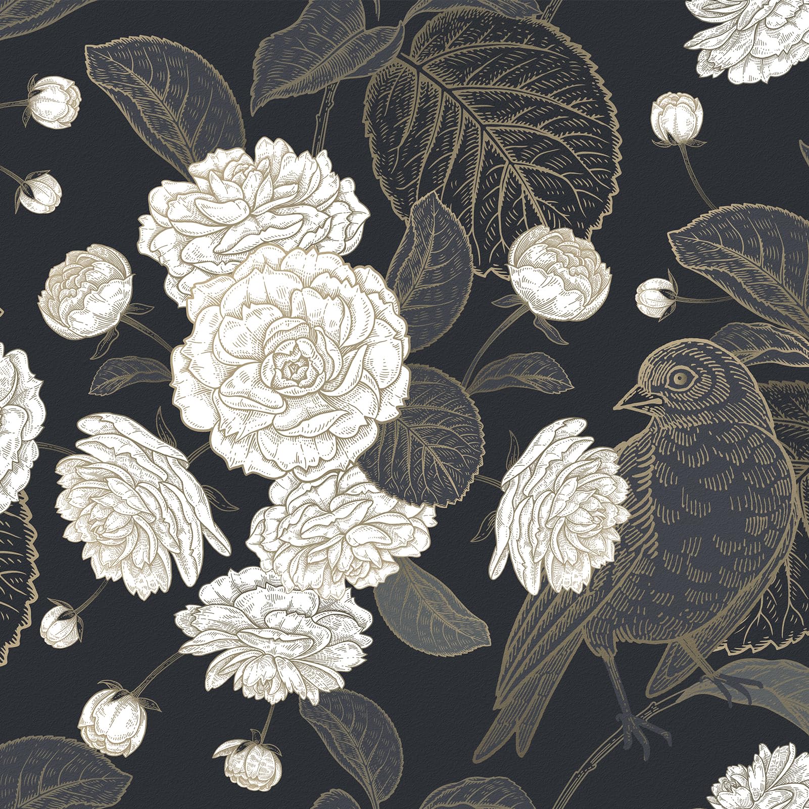 Papier peint floral amovible pour chambre et rénovation d'étagère