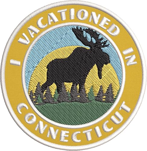 Miniatura 9 de I Vacationed in Connecticut - Parches decorativos bordados de 3.5 pulgadas, para planchar o coser, recuerdos de vacaciones, viajes, aventura, tema