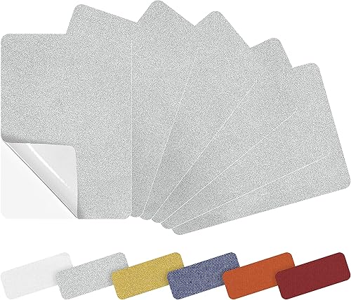 Azobur Paquete de 6 parches de reparación de nailon autoadhesivos de vinilo para acampar al aire libre, parches de reparación de tela impermeable